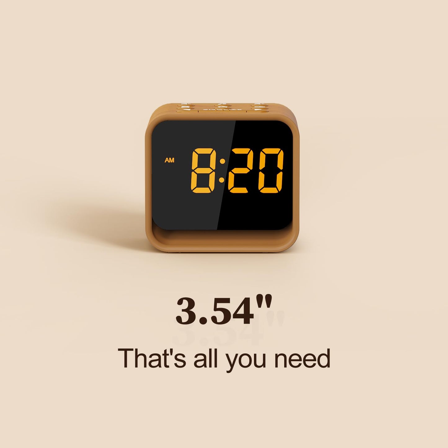 Housbay Wooden Sound Machine Alarm Clock for Bedrooms - Gentle Wake-Up with Birdsong, White Noise for Sleeping, Small Digital Clock for Phone-Free Routine