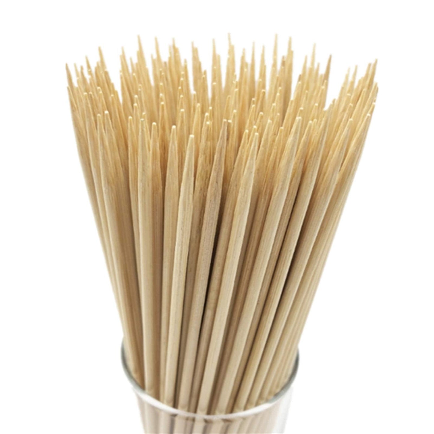 HOPELF 6" Natural Bamboo Skewers for BBQ,Appetiser,Fruit,Cocktail,Kabob,Chocolate Fountain,Grilling,Barbecue,Kitchen,Crafting and Party. Φ=4mm, More Size Choices 8"/10"/12"/14"/16"/30"(100 PCS)