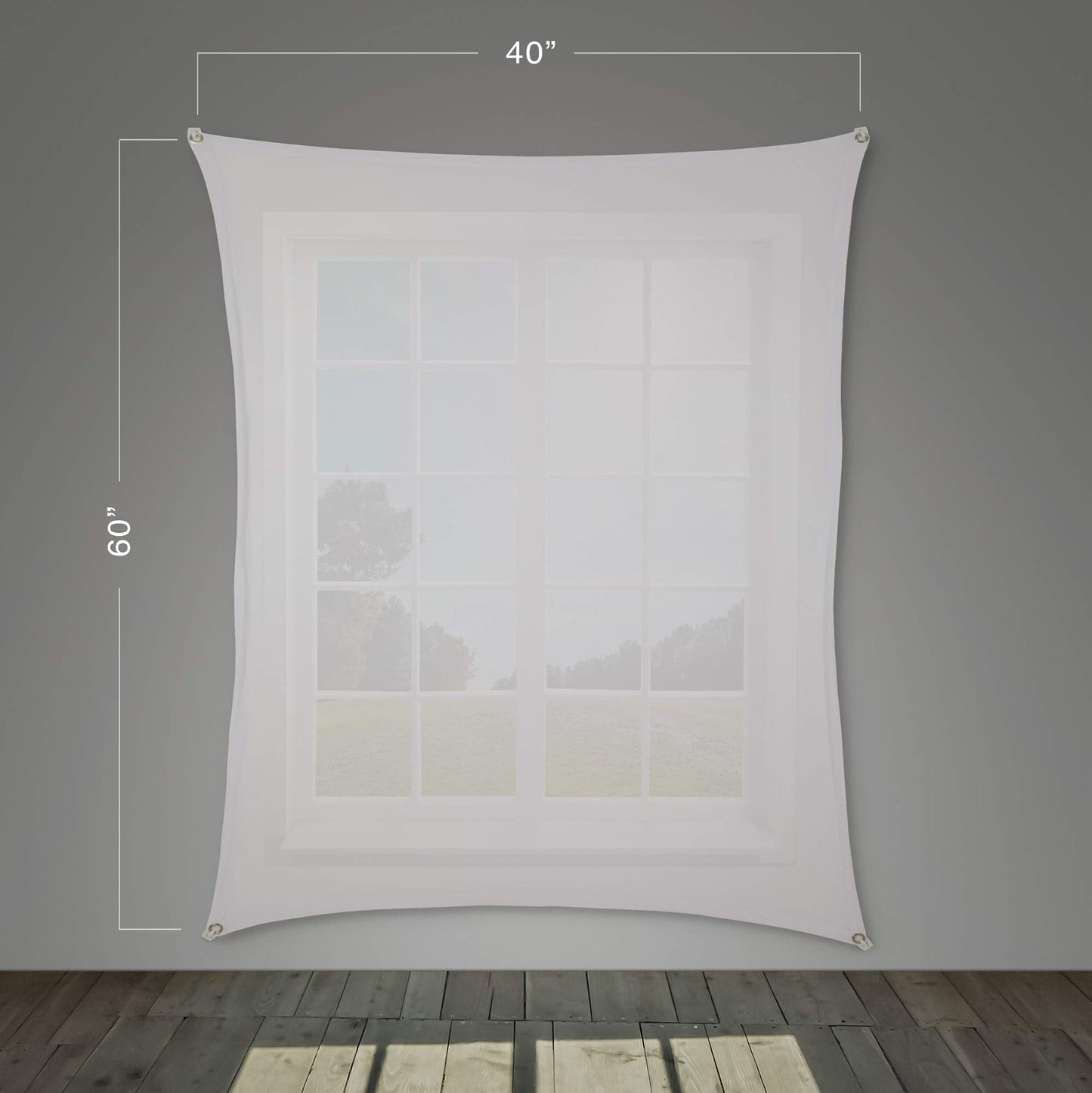 (40" x 60" White) Rear Projection Screen with Mounting Hardware for Projecting Halloween Videos