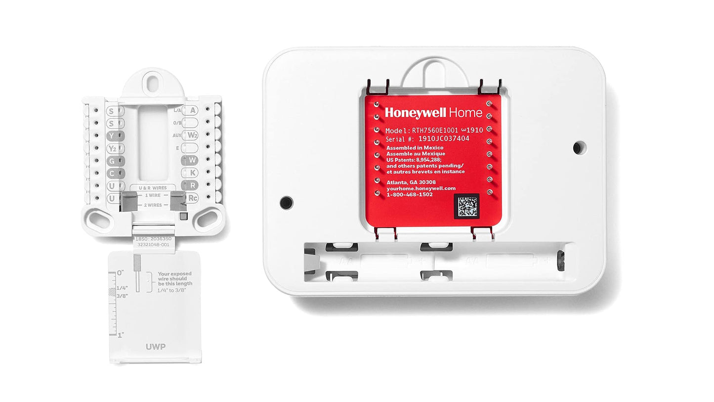 Honeywell Home RTH7560E 7-Day Flexible Programmable Thermostat-Extra-Large Backlit Display, White