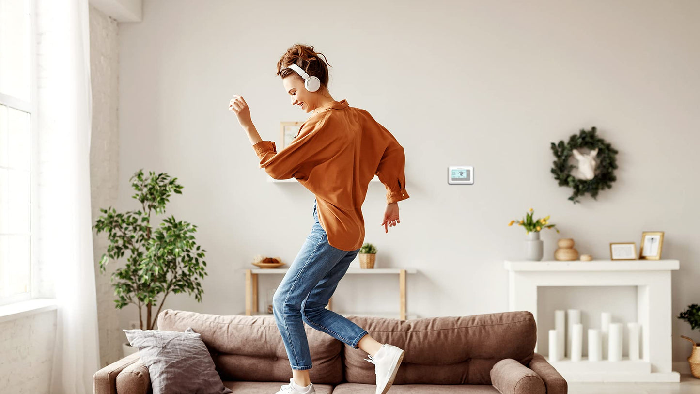 Honeywell Home RTH7560E 7-Day Flexible Programmable Thermostat-Extra-Large Backlit Display, White