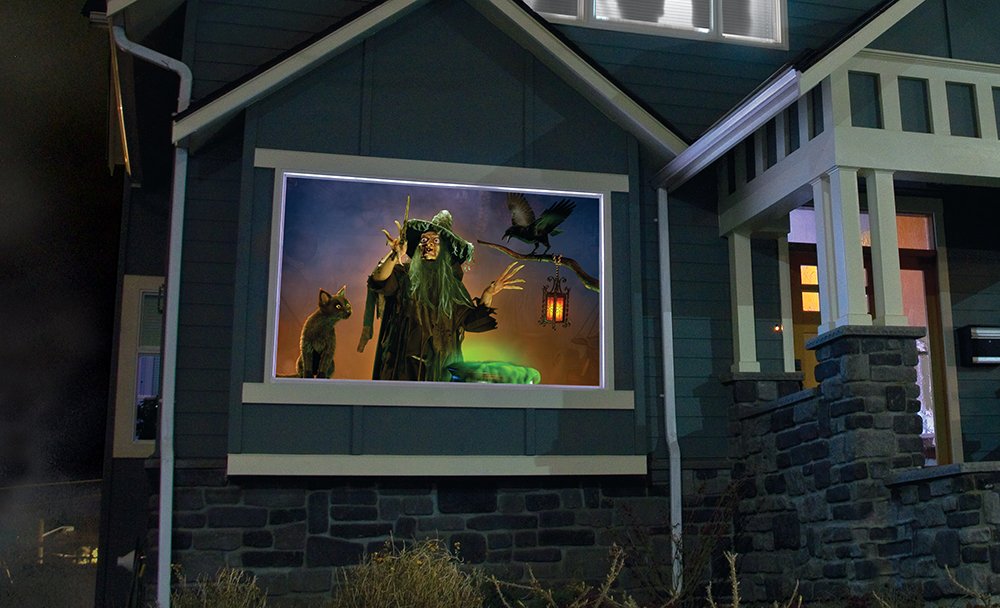 (40" x 60" White) Rear Projection Screen with Mounting Hardware for Projecting Halloween Videos
