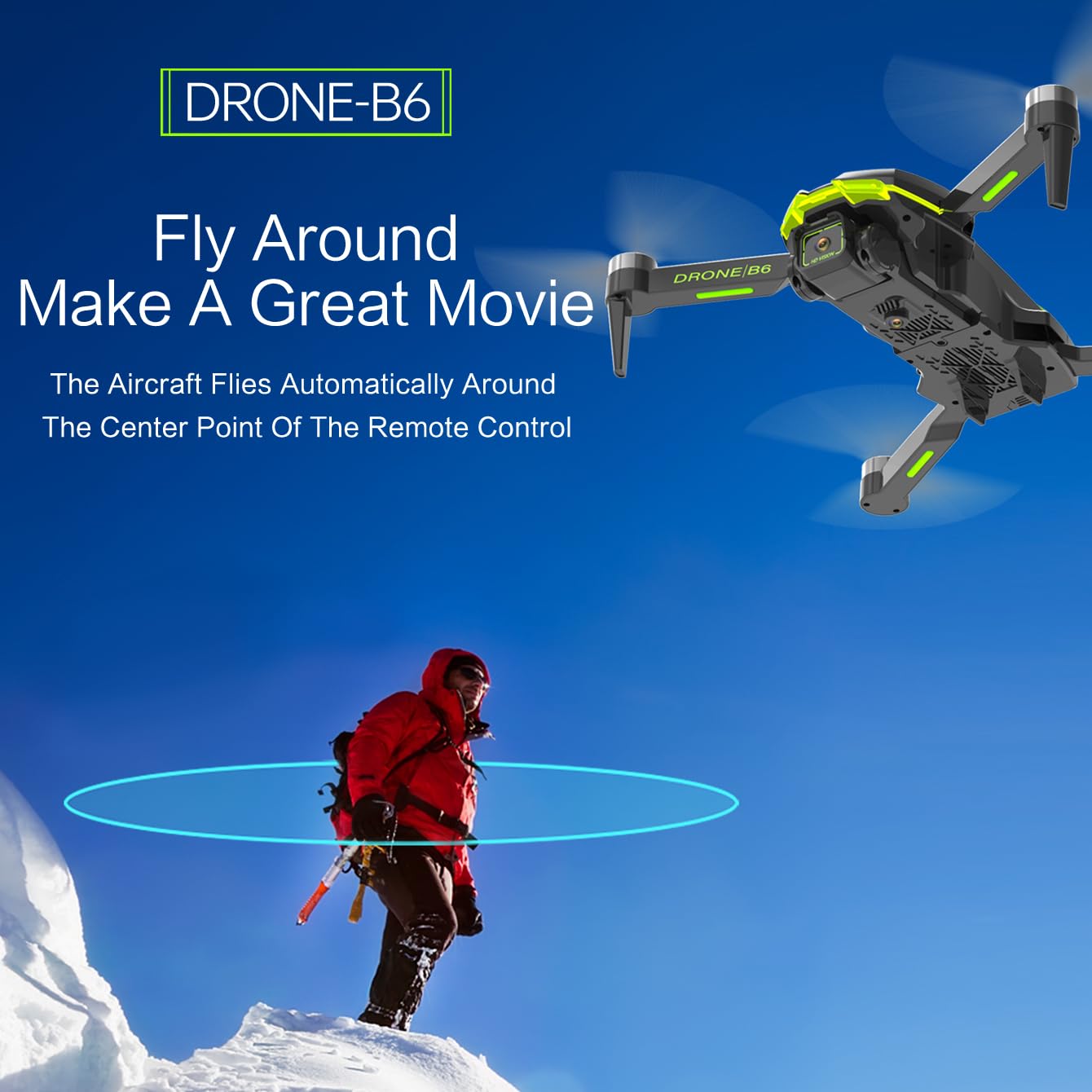 HONIVON Drone with Camera 1080P HD for Beginners, Brushless Motor Drone with 45 Mins Long Flight Time Altitude Hold Obstacle Avoidance RC Quadcopter Toys Gifts For Kids Adults, Green