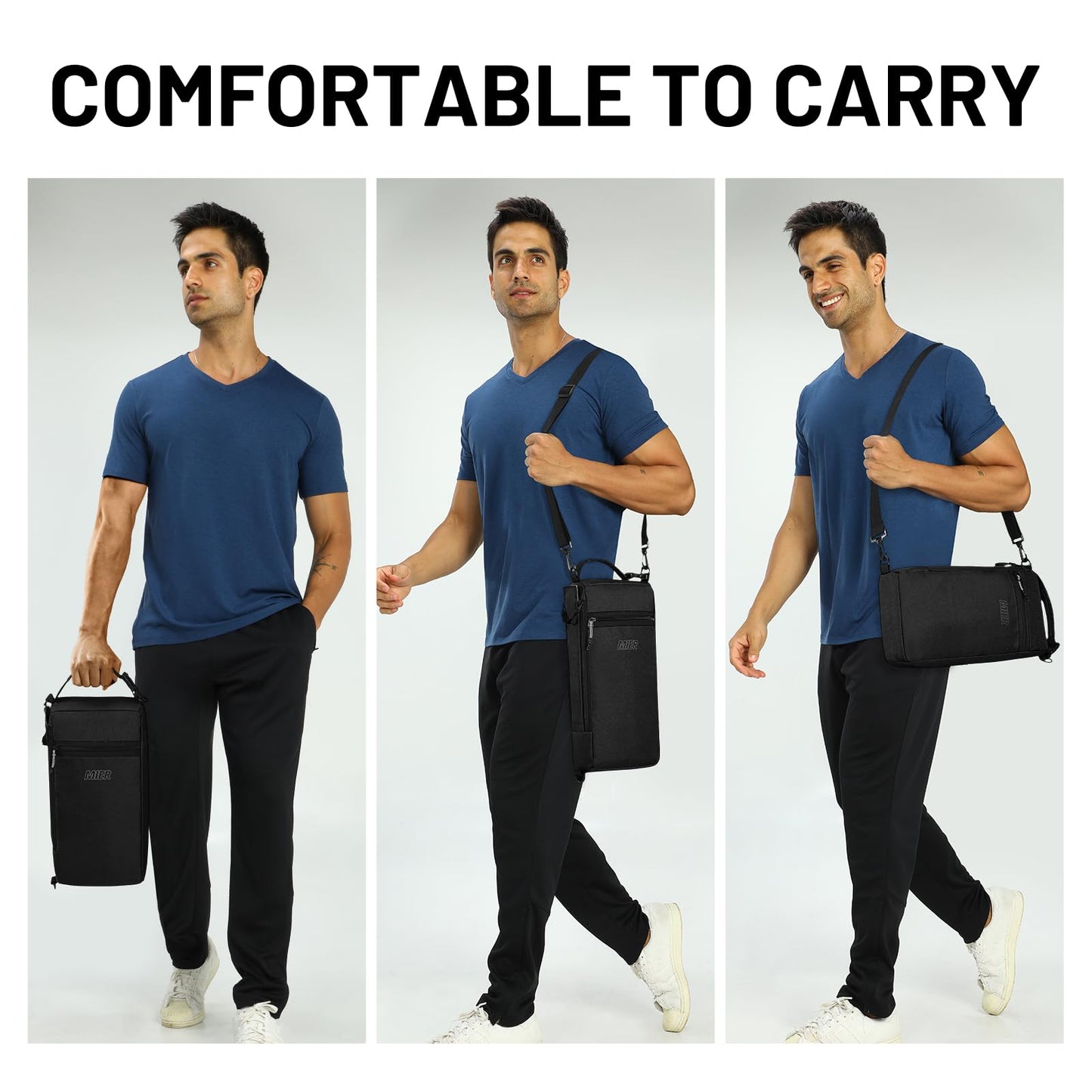 MIER Golf Cooler Bag Insulated Soft Cooler Bag Golf Accessories for Men 9 Cans Portable Beer Cooler Sleeve for Picnic Beach Outdoor Activities, Black