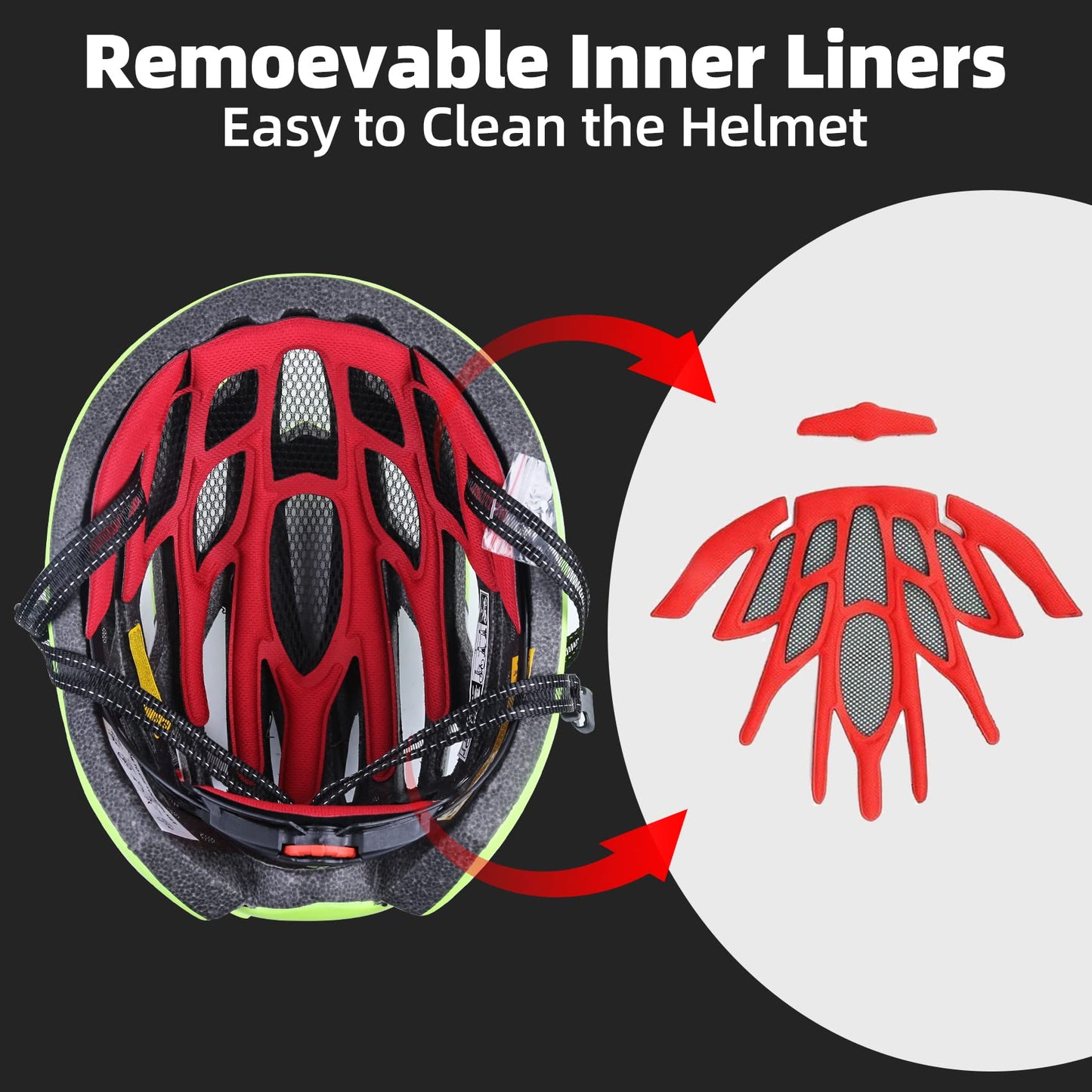 Shinmax Bike Helmet, CPSC/CPC Certificated Bicycle Helmet with Detachable Magnetic Goggles&Led Back Light&Portable Backpack Cycling Helmet Adjustable Mountain Bike Helmet for Adult Men Women SM-T69