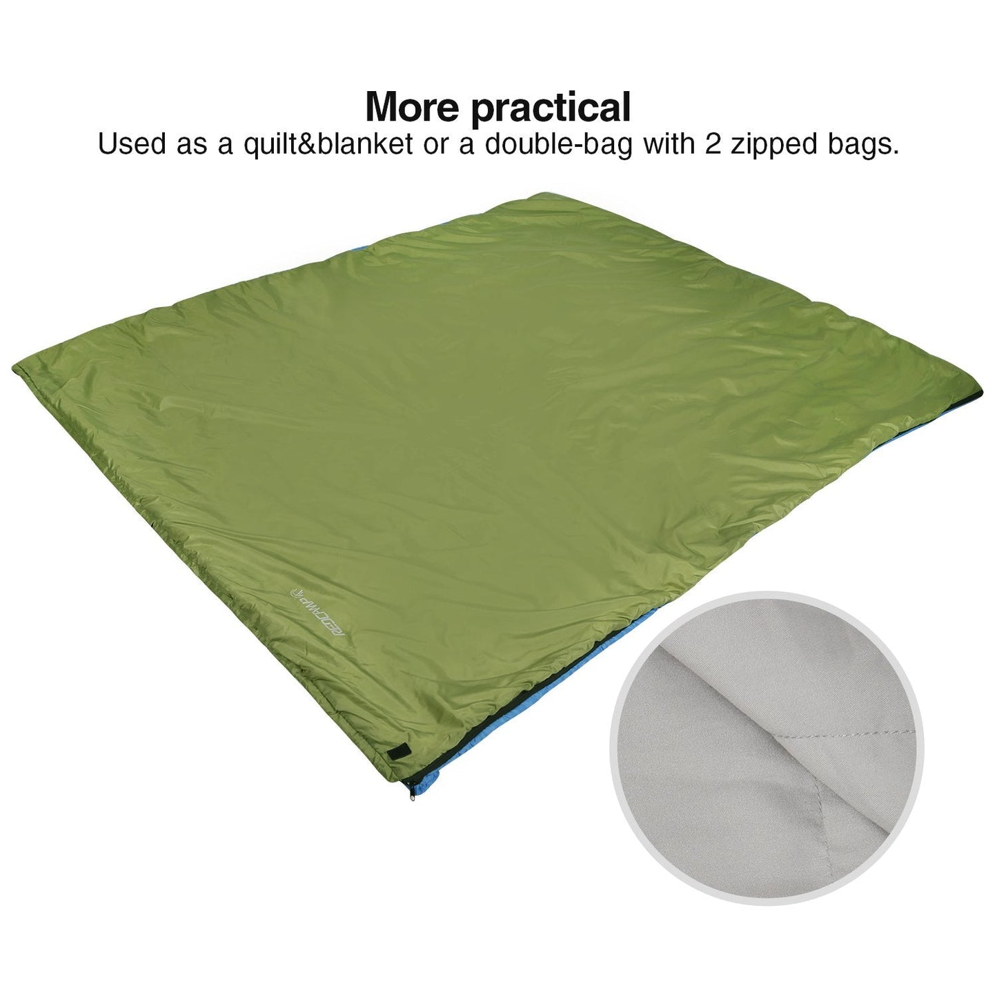 REDCAMP Ultra Lightweight Sleeping Bag for Backpacking, Comfort for Adults Warm Weather, with Compression Sack Green (75"x 32.5")