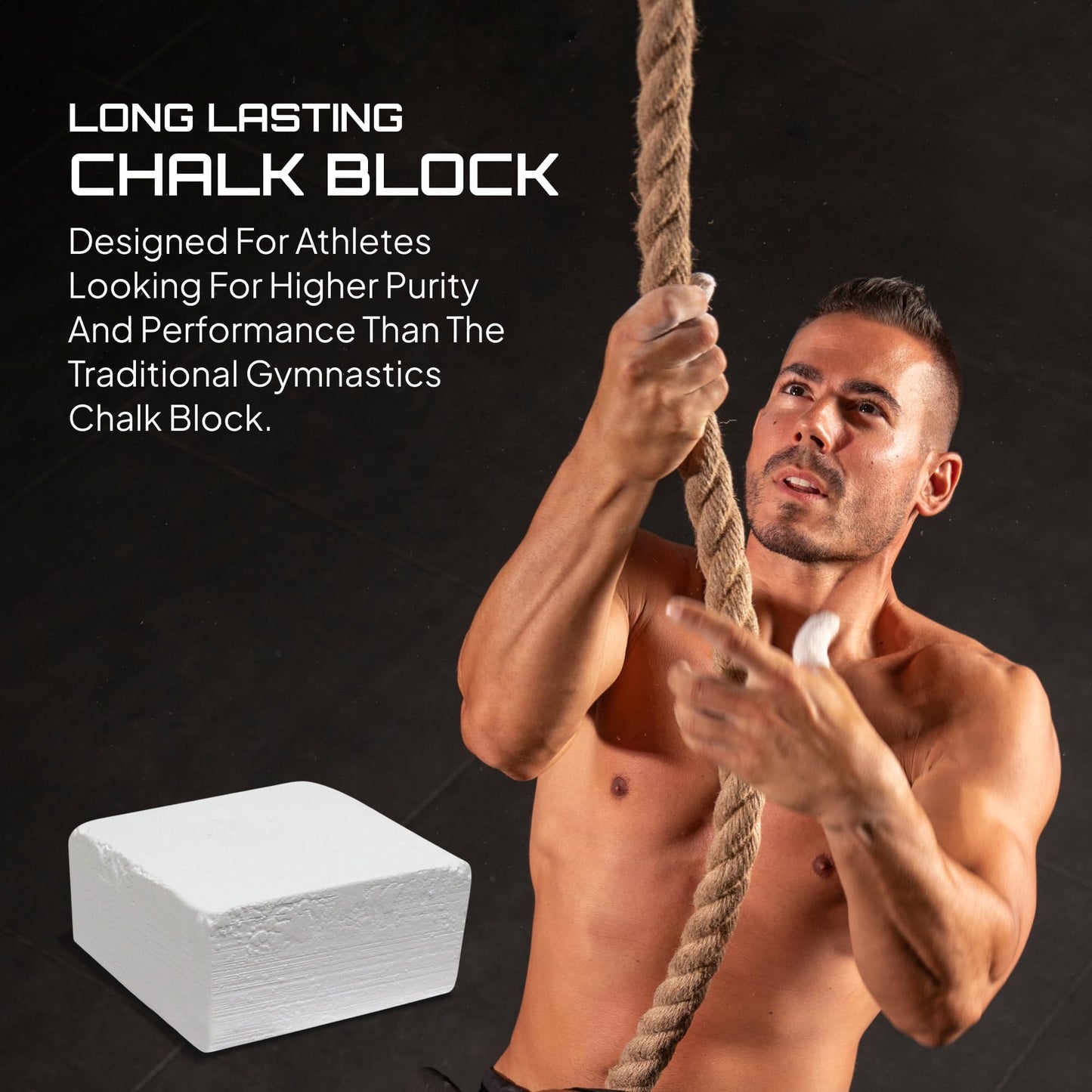 Beasty Chalk Gym Chalk Block – 2 oz (1-Pack) High-Grip Chalk for Gymnastics, Rock Climbing, Weightlifting, Pull-Ups, Deadlifts, Kettlebells, Pole Fitness & More