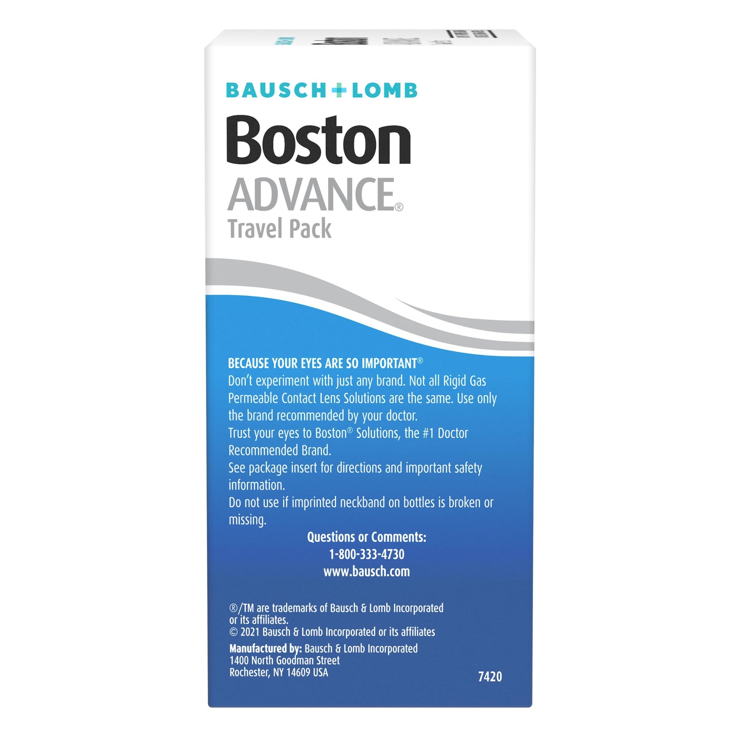 Boston ADVANCE Formula Contact Lens Solution Travel Pack Complete Contact Lens Cleaning and Care Kit for Rigid Gas Permeable Lenses from Bausch + Lomb