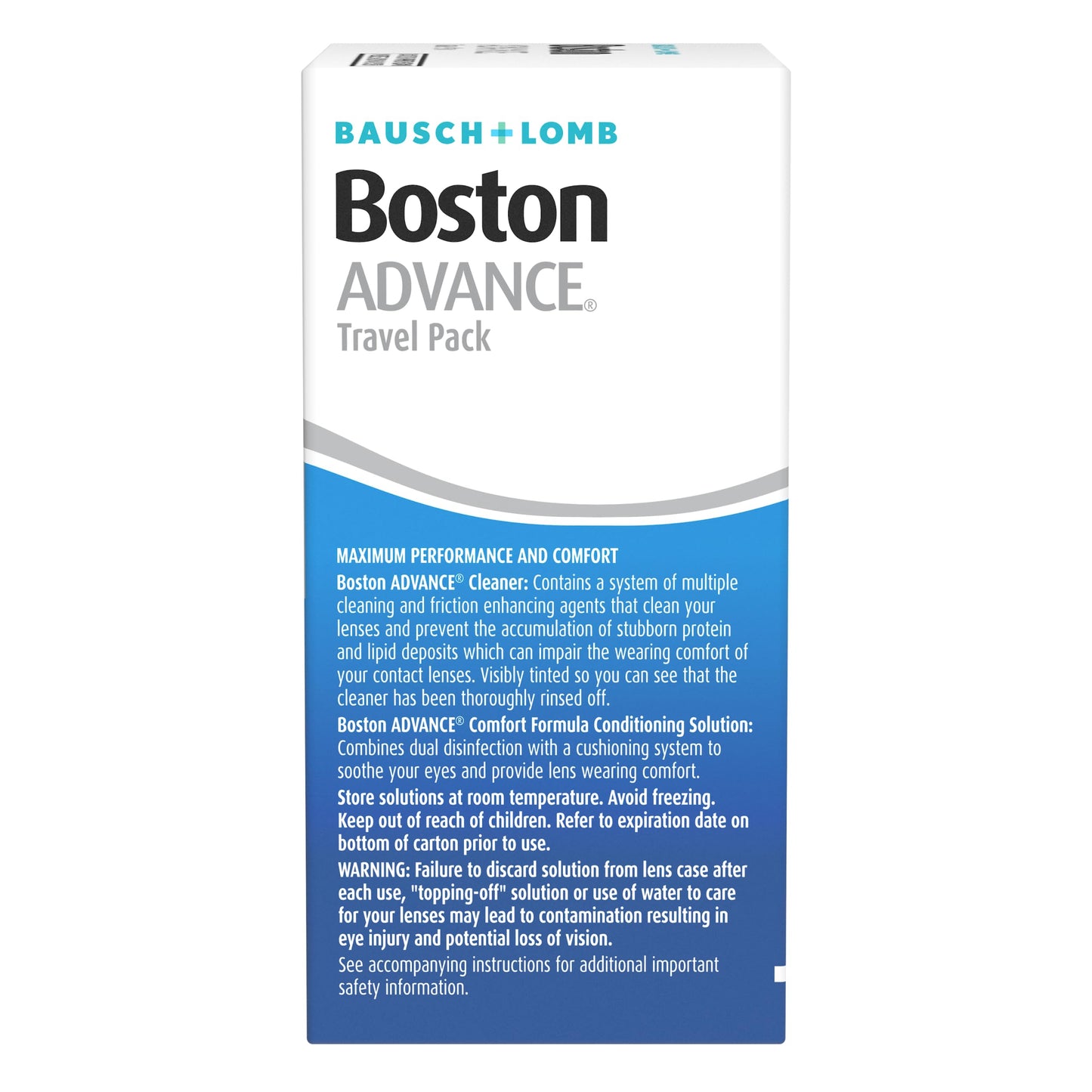 Boston ADVANCE Formula Contact Lens Solution Travel Pack Complete Contact Lens Cleaning and Care Kit for Rigid Gas Permeable Lenses from Bausch + Lomb