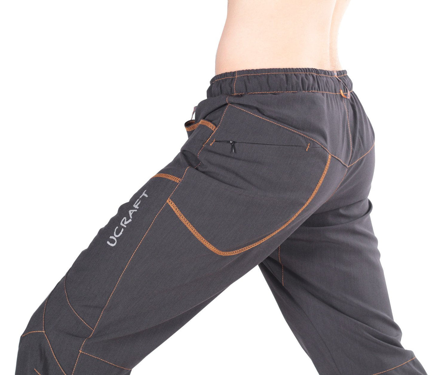 Ucraft "Xlite Rock Climbing, Bouldering and Yoga Knickers. Lightweight, Stretching, Breathable (412-L-Graphite)