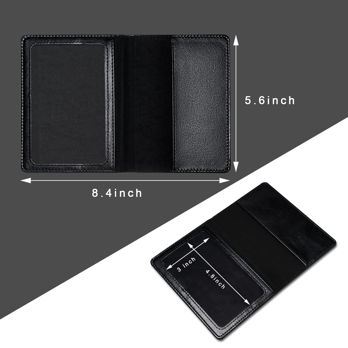 Honmein 2 Pcs Passport holders,Ultra Slim passport wallet,PU Leather Passport Cover for Women and Men