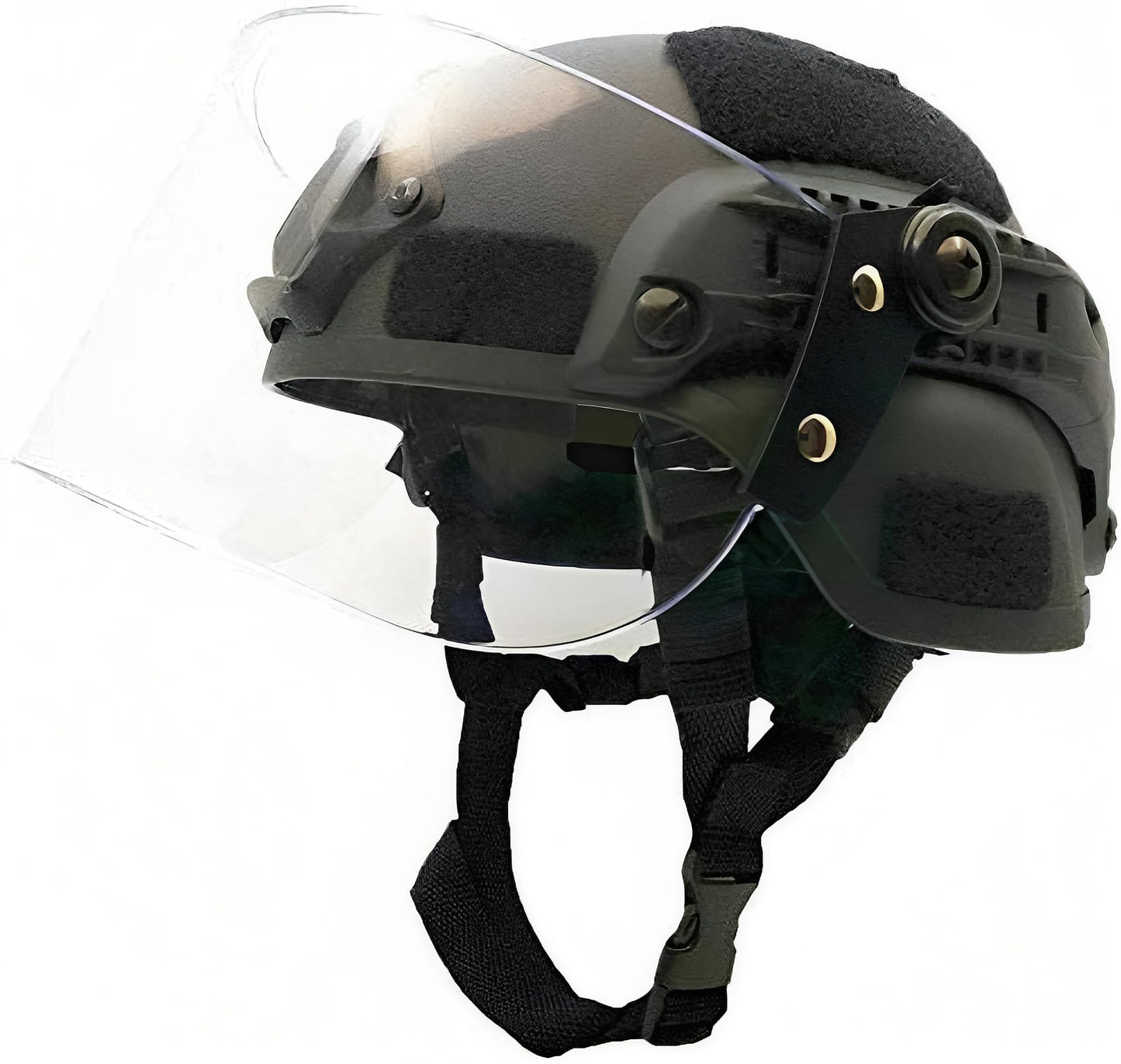 Tactical Fast Helmet with Clear Face Shield Sliding Goggles for Airsoft Paintball CS Games Outdoor Sports.