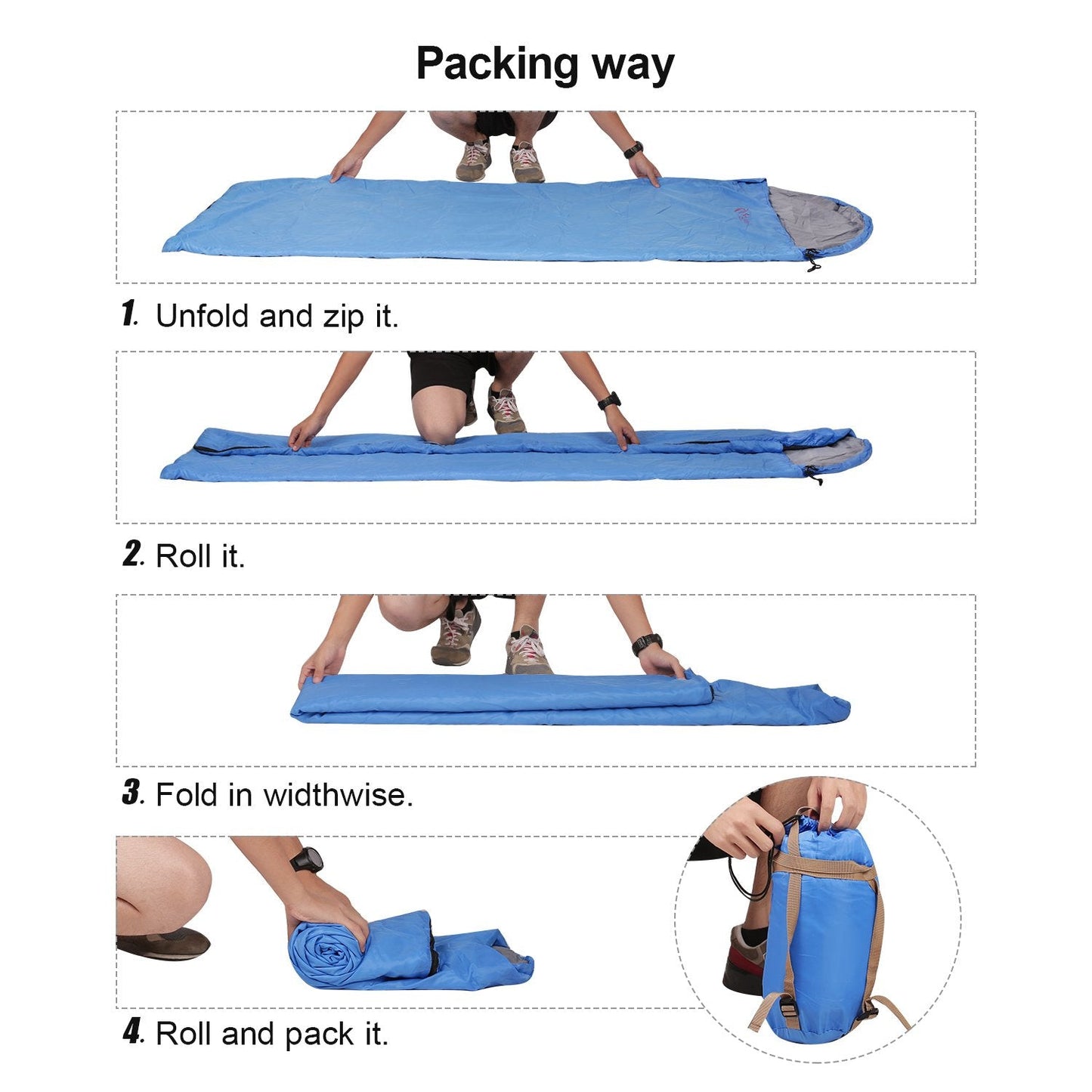 REDCAMP Ultra Lightweight Sleeping Bag for Backpacking, Comfort for Adults Warm Weather, with Compression Sack Green (75"x 32.5")