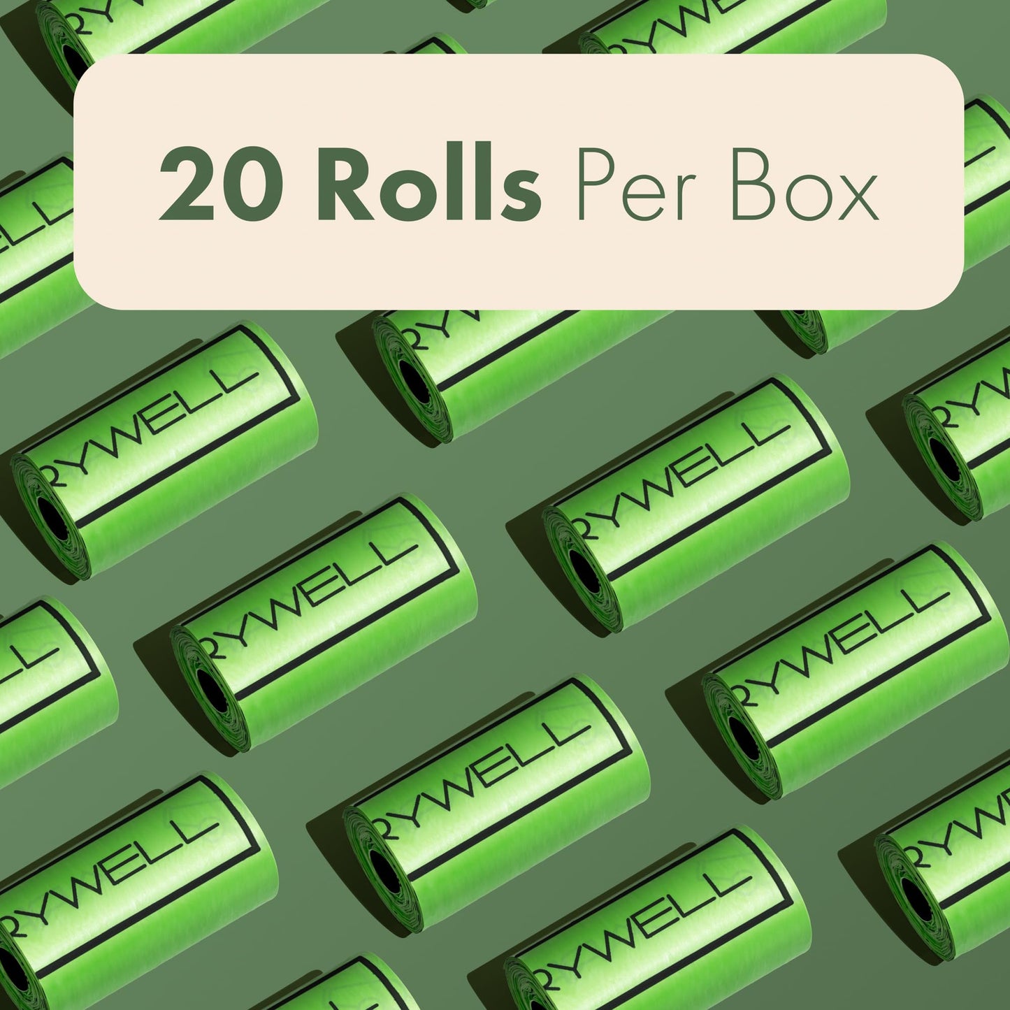 (Not Made In China) Dog Poop Bag Rolls, 300 Count, Biodegradable, Leak Proof and Extra Thick Bags For Dogs and Cats, Unscented and Earth Friendly Waste and Doggy Litter Bag Refill Roll