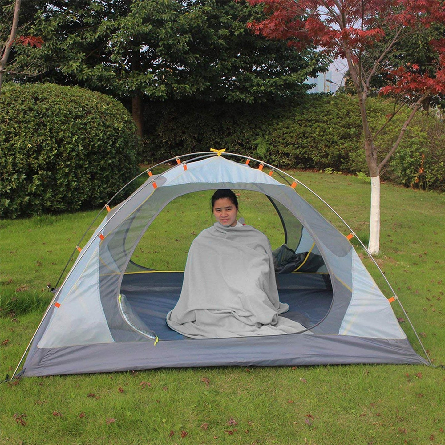 V VILISUN Sleeping Bag Liner, Lightweight Portable, Soft Travel and Camping Sheet, with Compact and Carry Bag, for Travel, Hotel