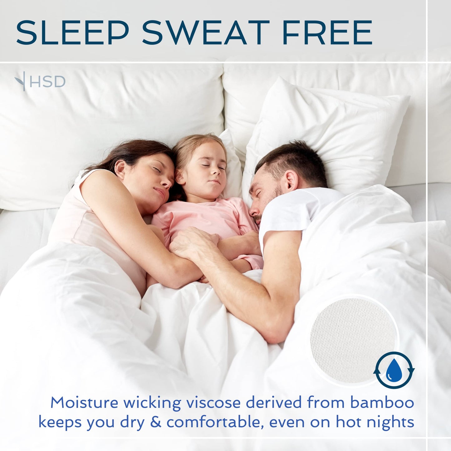 Hotel Sheets Direct 4 Piece Bed Sheet Set Queen Size, 100% Viscose Derived from Bamboo Sheets Set with 2 Pillowcases, Cooling & Breathable Luxury Bedding, Moisture-Wicking & Silky Soft Texture, White
