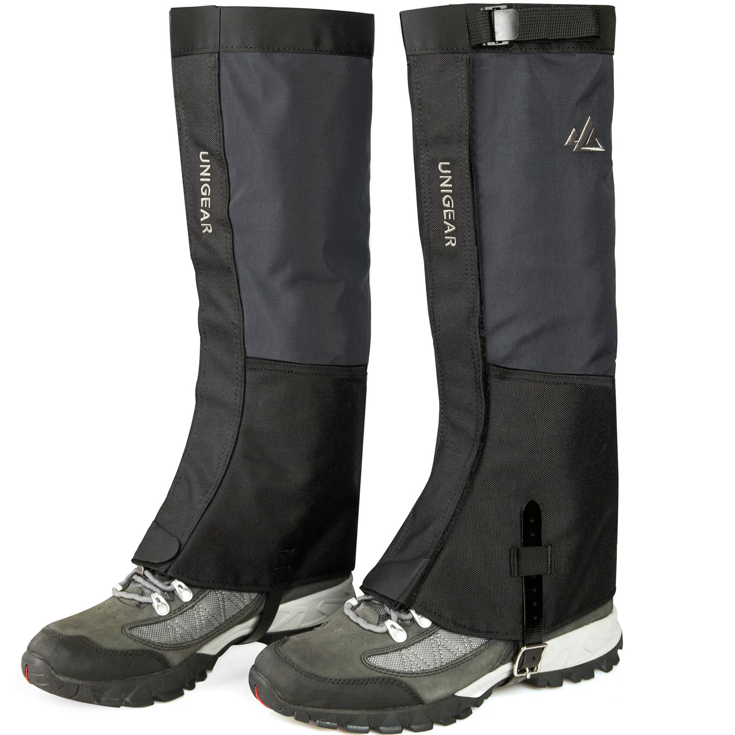 Unigear Snow Leg Gaiters for Men Women, Waterproof Boot Gaiters for Hiking Walking Climbing Hunting Skiing 1000D Fabric (Grey,Medium)