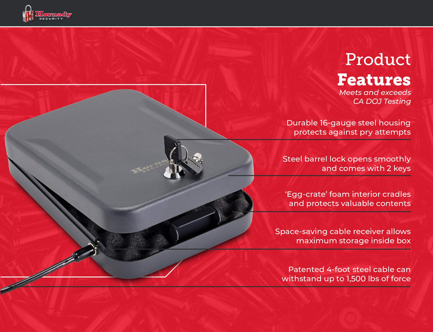Hornady 95210 Lock Box X-Large,Black