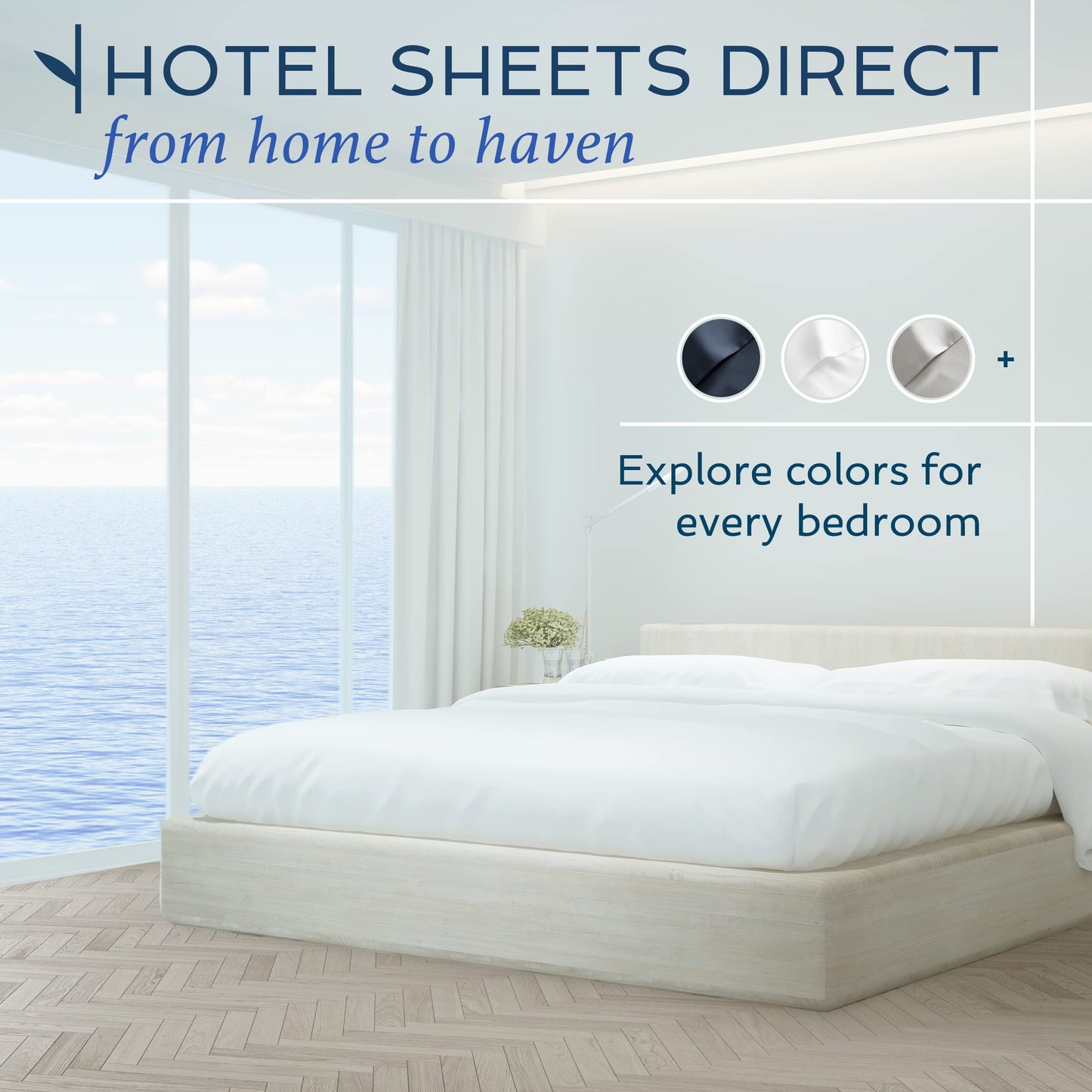 Hotel Sheets Direct 4 Piece Bed Sheet Set Queen Size, 100% Viscose Derived from Bamboo Sheets Set with 2 Pillowcases, Cooling & Breathable Luxury Bedding, Moisture-Wicking & Silky Soft Texture, White