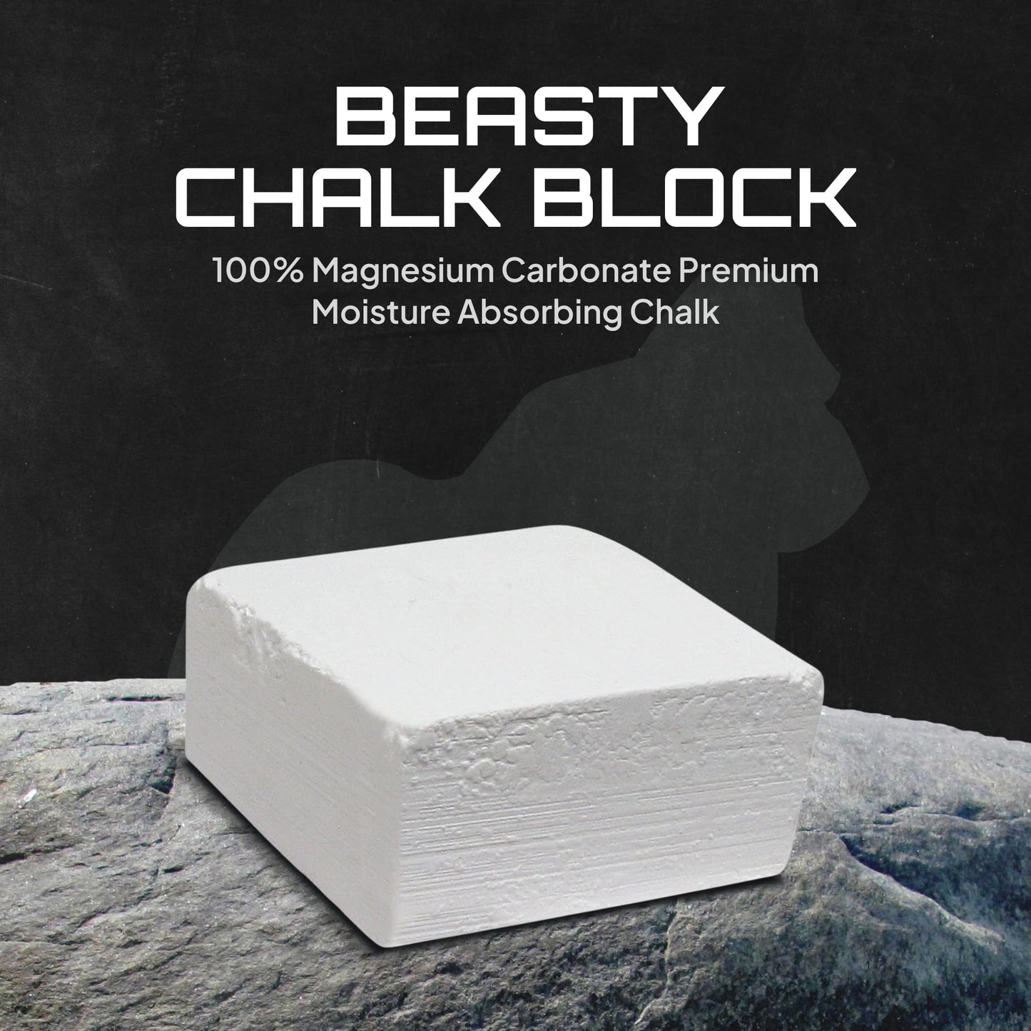 Beasty Chalk Gym Chalk Block – 2 oz (1-Pack) High-Grip Chalk for Gymnastics, Rock Climbing, Weightlifting, Pull-Ups, Deadlifts, Kettlebells, Pole Fitness & More