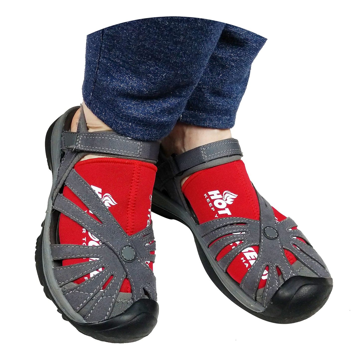 Hot Sockee - Neoprene Toe Warmers - Worn Inside Shoes or Boots - 3 Sizes - Cycling, Hiking, Winter Sports, Camping, Work & Construction Boots - XL
