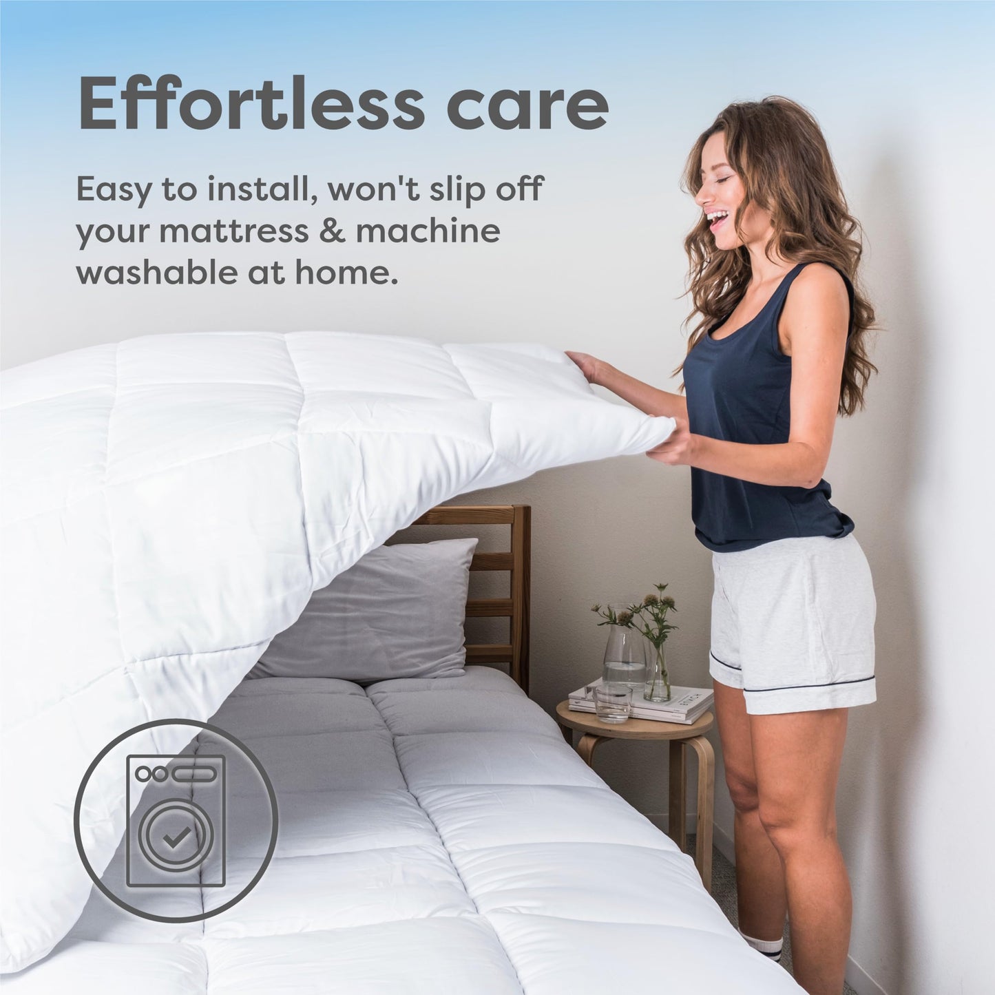 HOSPITOLOGY PRODUCTS Hypoallergenic Mattress Cover- Overstuffed - Deep Pocket - Goose Down Alternative Pillow Top Mattress Topper King - 78" W x 80" L