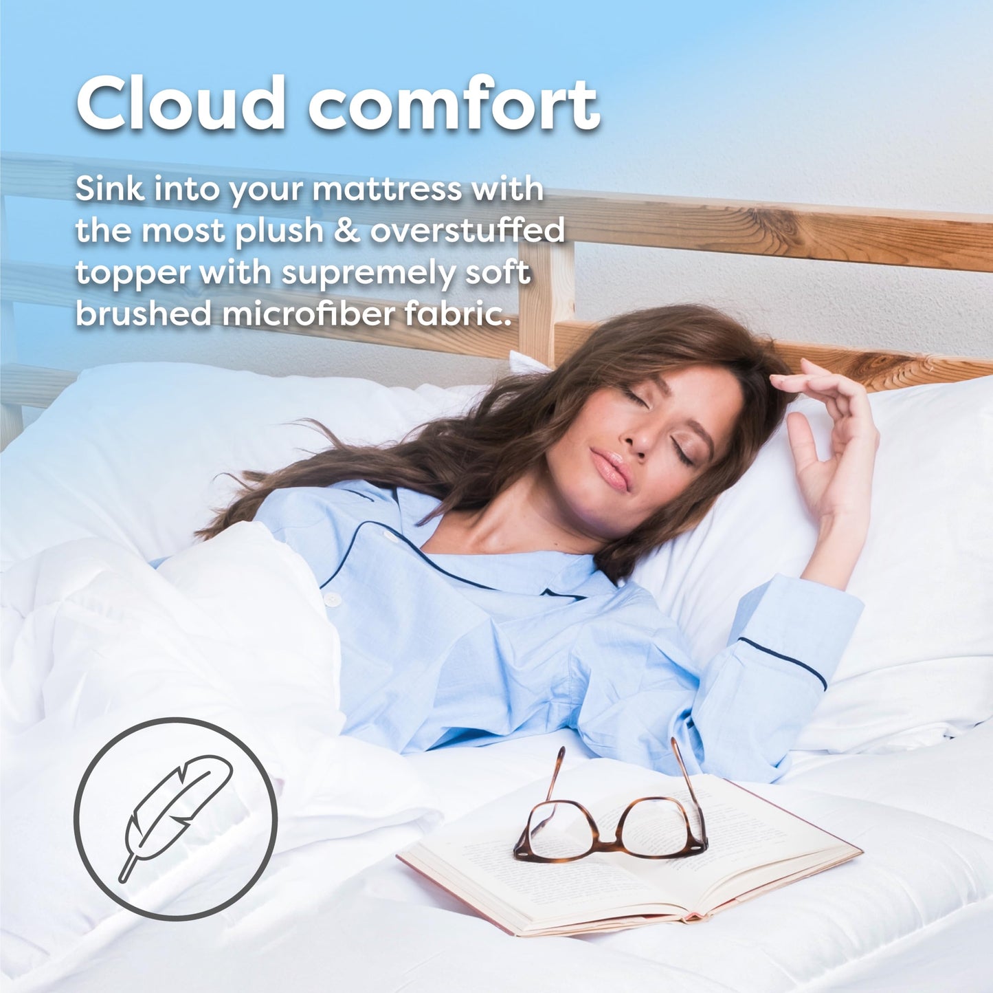 HOSPITOLOGY PRODUCTS Hypoallergenic Mattress Cover- Overstuffed - Deep Pocket - Goose Down Alternative Pillow Top Mattress Topper King - 78" W x 80" L
