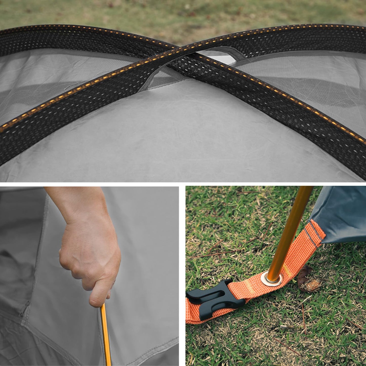 Azarxis Tent Pole Repair Kit Splint Support Kit Replacements Aluminum Rod Adjustable Replacement Poles Accessories for Camping Hiking Backpacking Tent - Pack of 2 (Gold - 10.92ft(333cm)