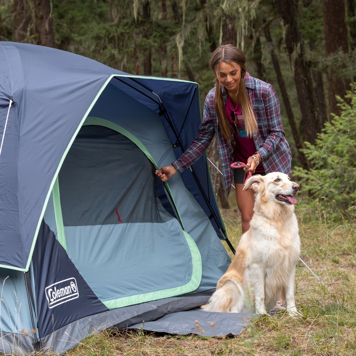 Coleman Skydome Camping Tent with 5 Minute Setup, 2/4/6/8 Person Weatherproof Tent with Rainfly & Carry Bag, 20% More Headroom Than Traditional Canopies