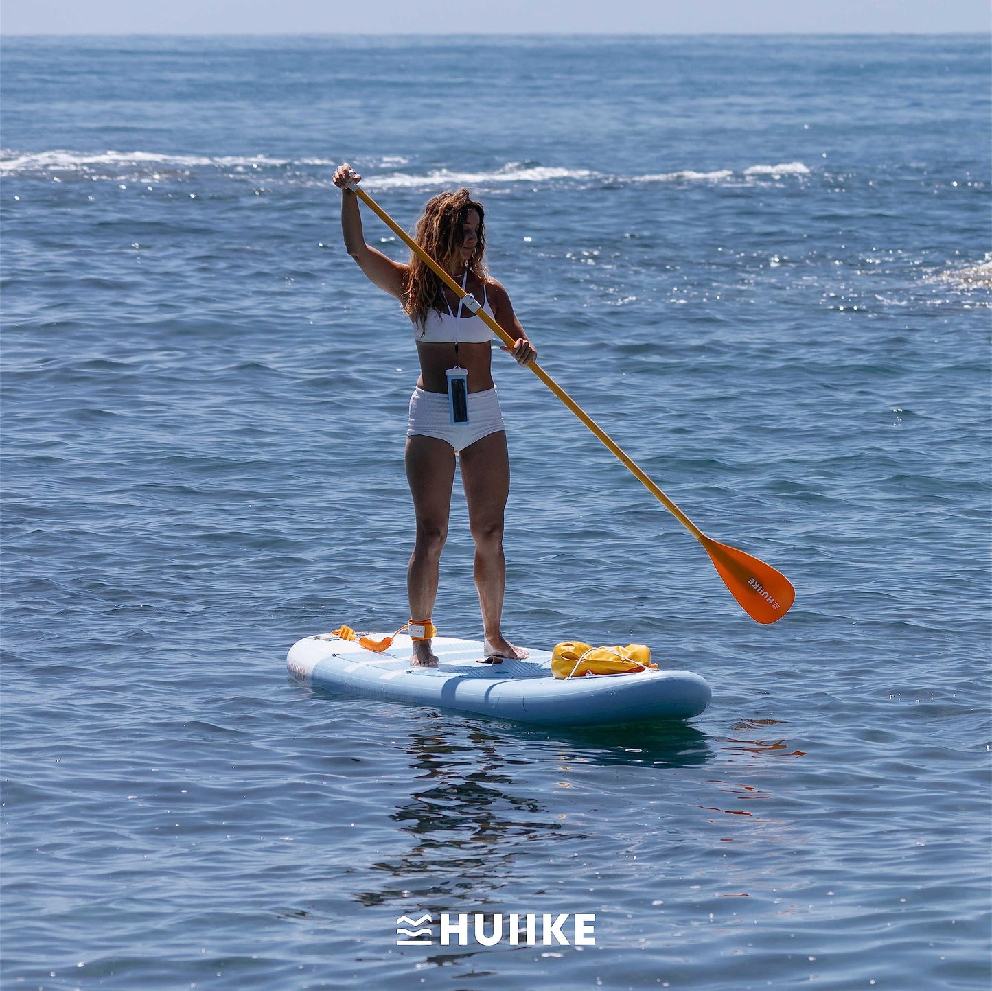 HUIIKE Inflatable Paddle Board for Adults with Accessories Included, Oar, Fins, Pump. Stand Up Paddleboard Great Stability and Resistance. 10’ x 33" x 5.9", Maximum Load 286 lb
