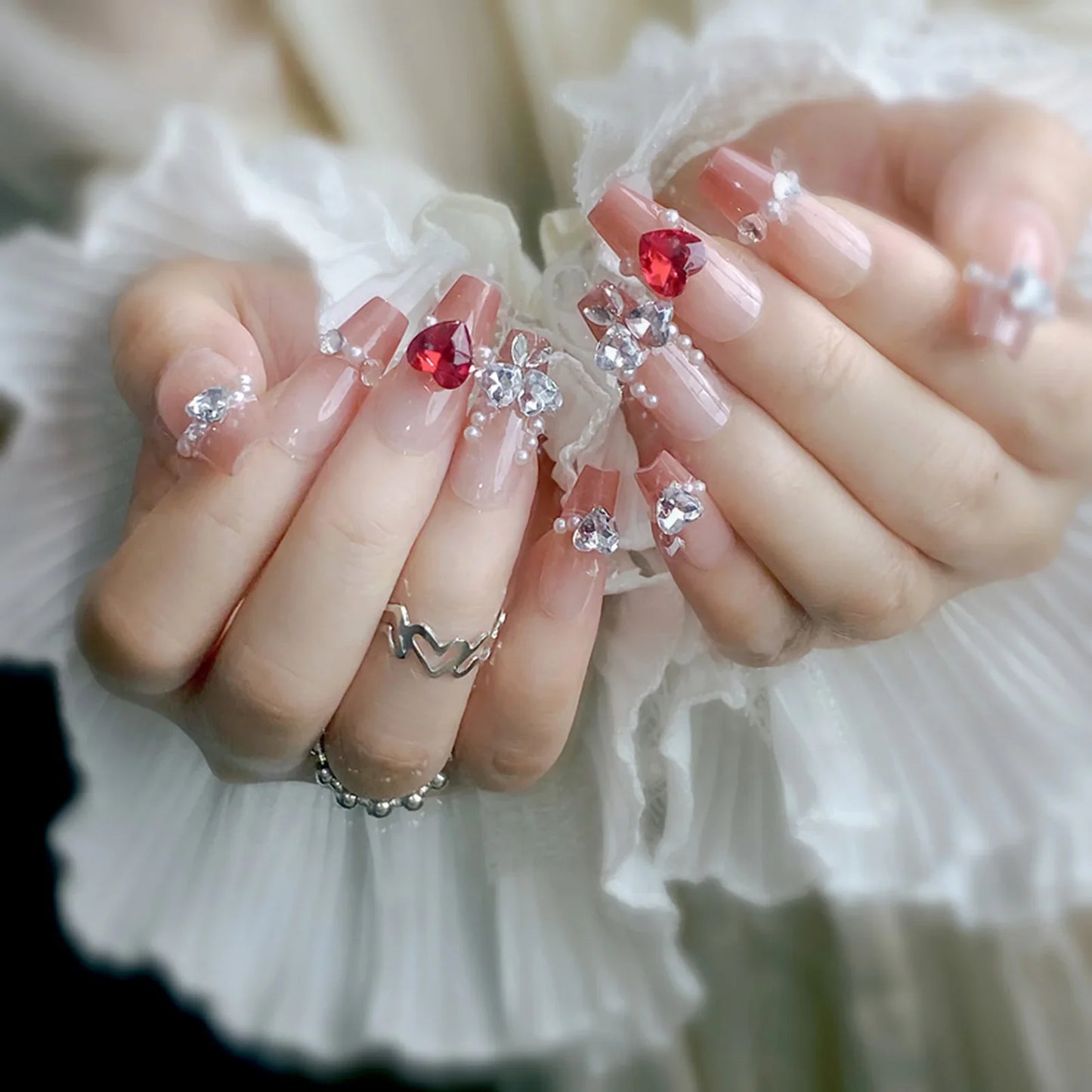 "24Pcs Cute Bow Press-On Nails"