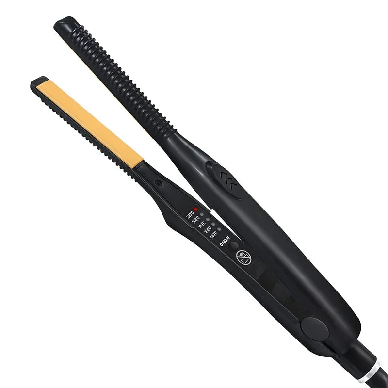 "2-in-1 Mini Hair Straightener Curling Iron"