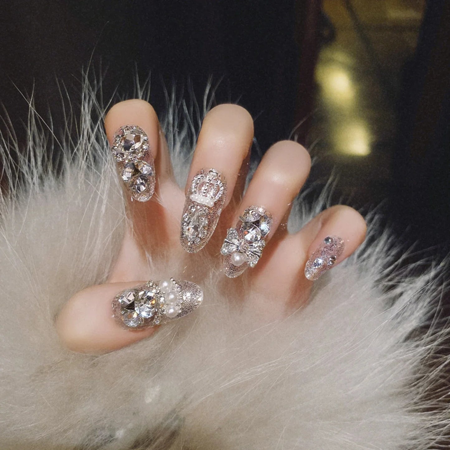 "24Pcs Cute Bow Press-On Nails"