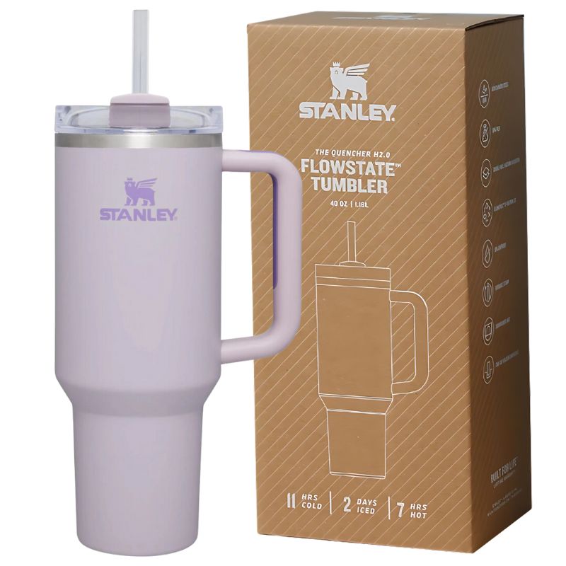 Stanley Tumbler With Handle and Straw Lids Stainless Steel (40oz)