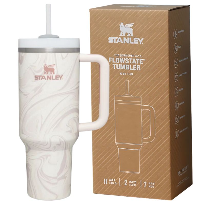 Stanley Tumbler With Handle and Straw Lids Stainless Steel (40oz)