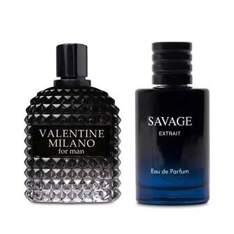 2PCS Valentine Milano/Savage EDT 3.4oz Men’s Cologne Set