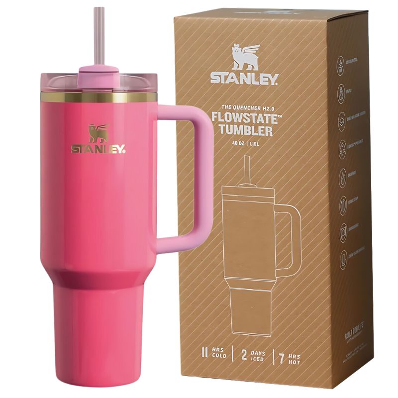 Stanley Tumbler With Handle and Straw Lids Stainless Steel (40oz)