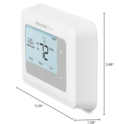 Honeywell Home RTH7560E 7-Day Flexible Programmable Thermostat-Extra-Large Backlit Display, White