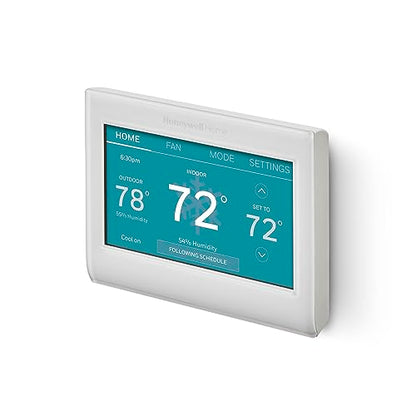 Honeywell Home Smart Color Wi-Fi Programmable Touch Screen Thermostat, Energy Star, Alexa Ready, White - C-Wire Required, Not Compatible with Line Volt Heating, RTH9600WF
