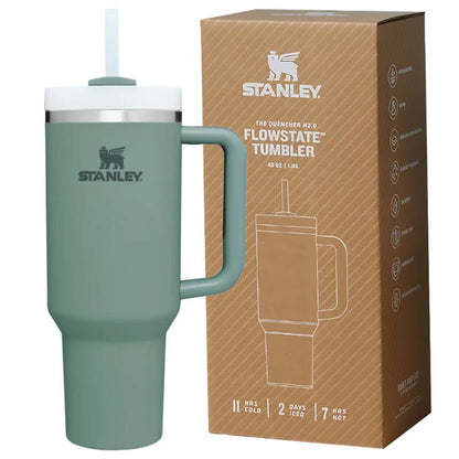 Stanley Tumbler With Handle and Straw Lids Stainless Steel (40oz)