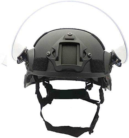 Tactical Fast Helmet with Clear Face Shield Sliding Goggles for Airsoft Paintball CS Games Outdoor Sports.