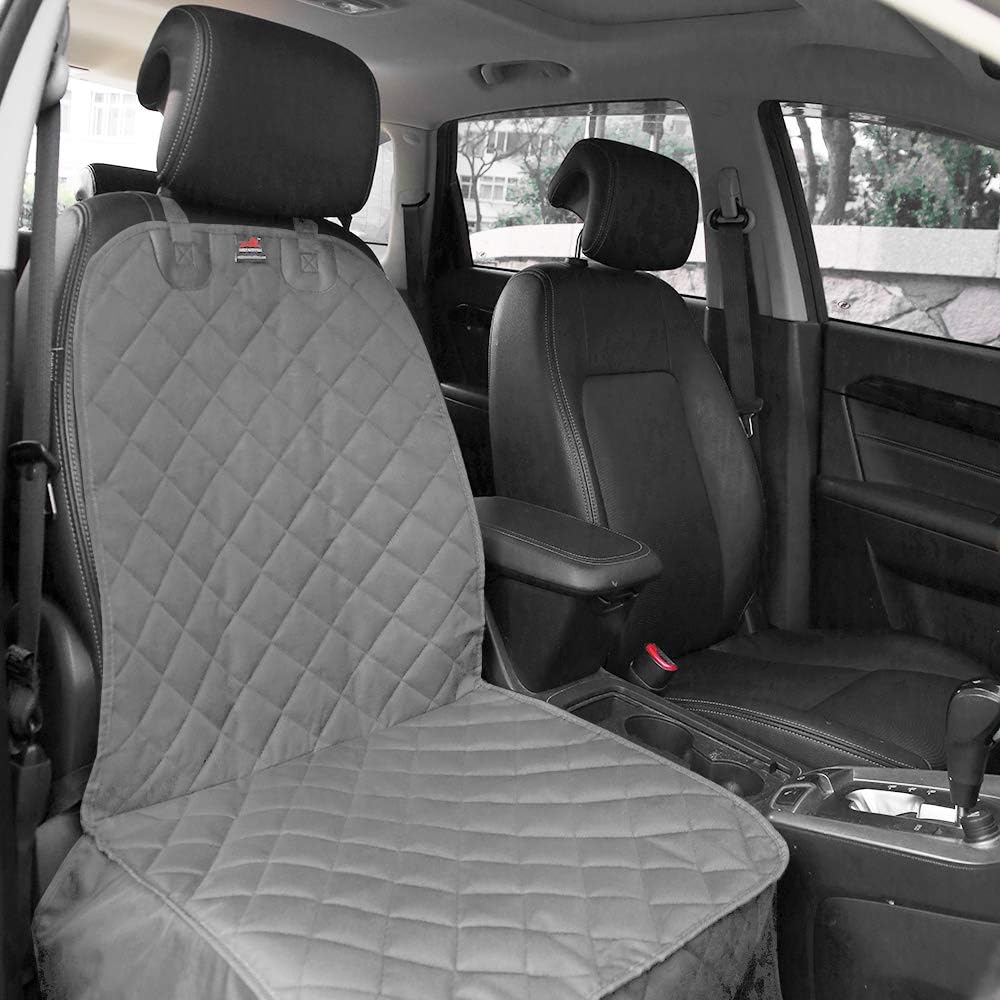 HONEST OUTFITTERS Dog Car Seat Cover 2 Pack, Waterproof Front Seat Car Cover for Cars, Trucks, and Suvs, Pet Front Cover for Cars, Nonslip Dog Seat Cover Grey