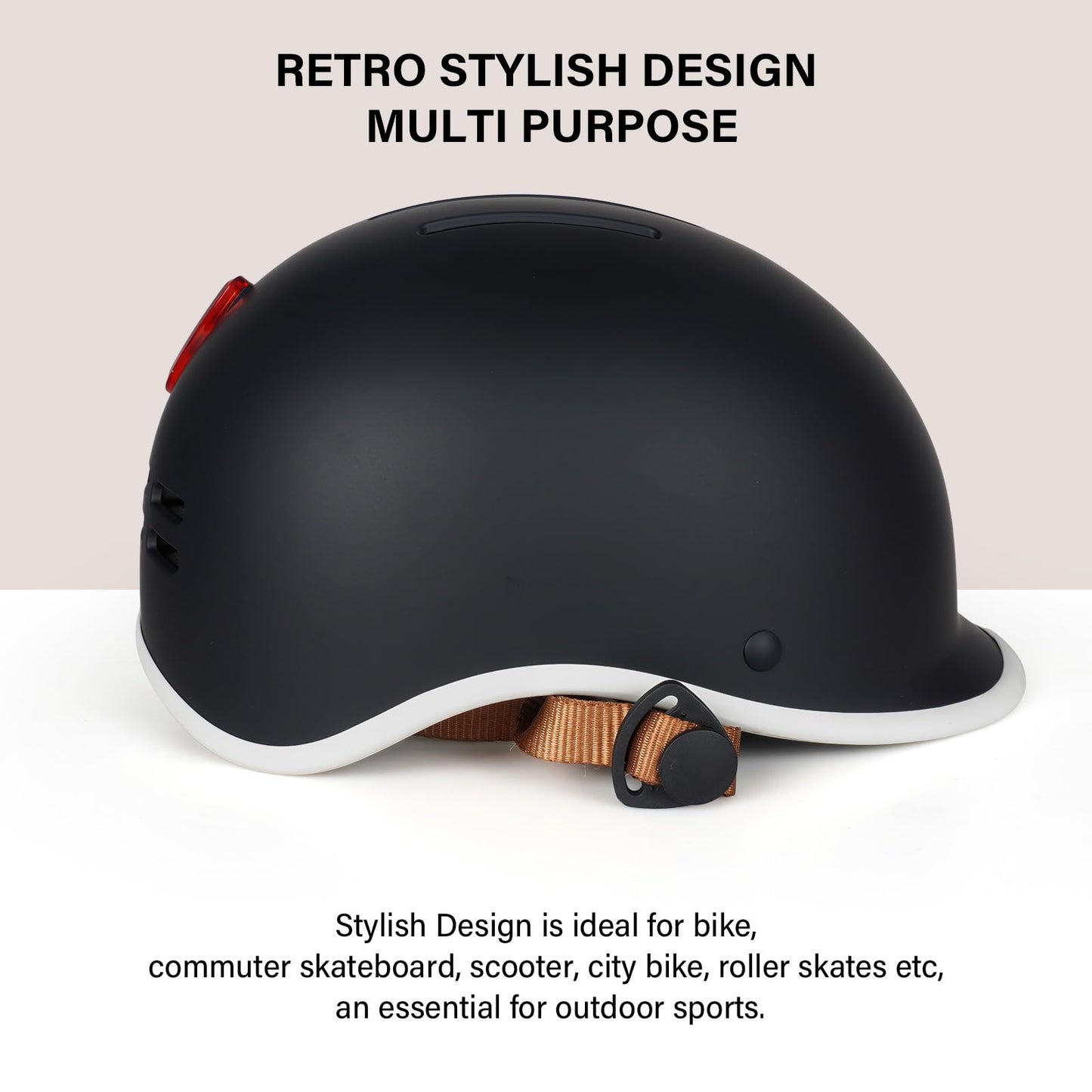 Exclusky Bike Helmet for Adults,Adjustable Cycling Helmet for Men & Women Safety Certified Bicycle Helmet for Commuting, Road Biking, Skating with USB Rechargeable Rear Light