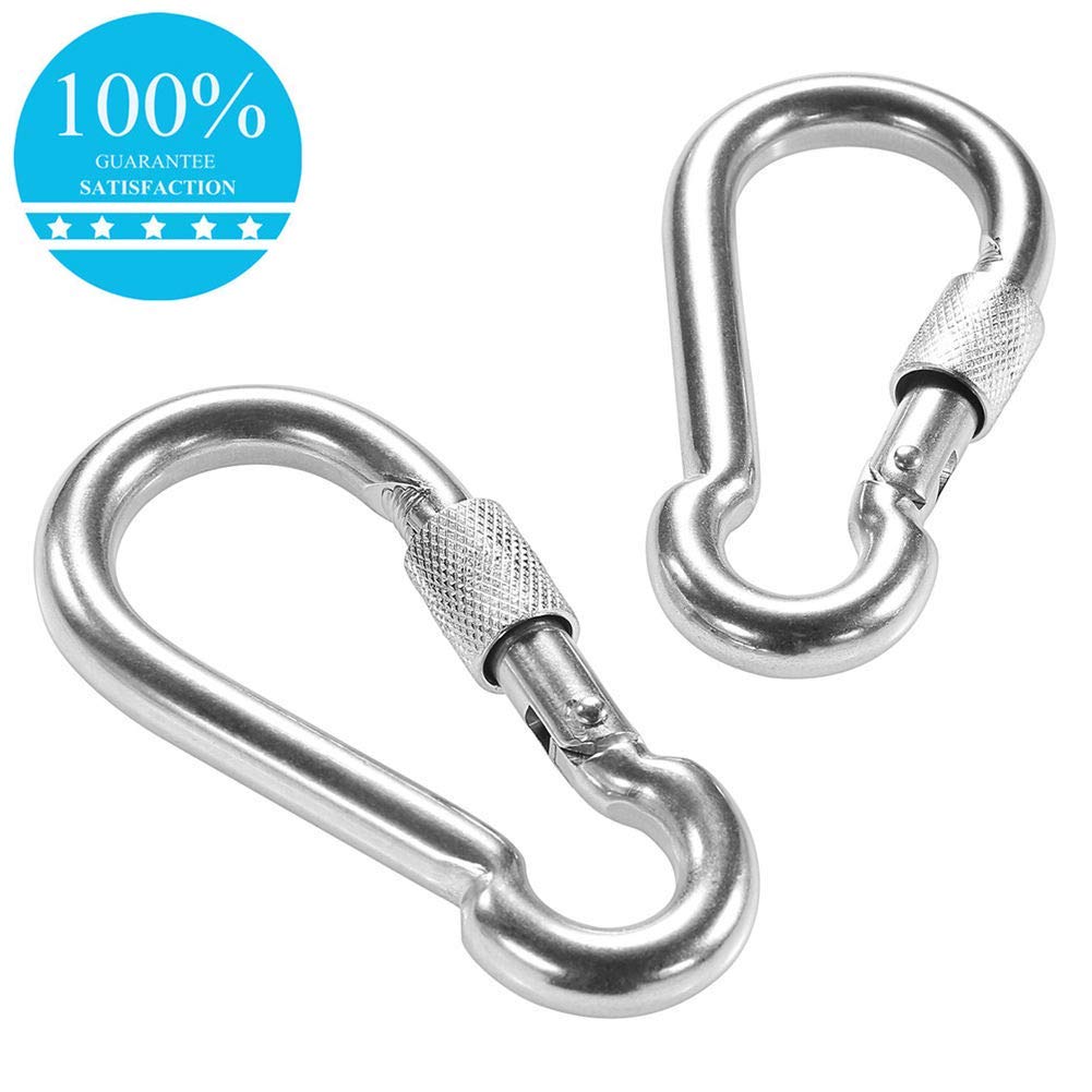 PROND Locking Carabiners, Heavy Duty Carabiner, 316 Stainless Steel Screw Lock Carabiner Hooks