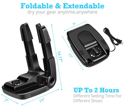 AIWOTOWOW Portable Electric Shoes Boots Dryer Warmer Adjustable Foldable Rack