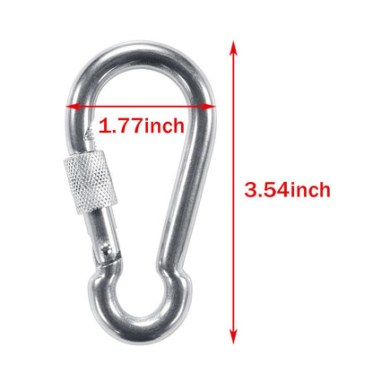 PROND Locking Carabiners, Heavy Duty Carabiner, 316 Stainless Steel Screw Lock Carabiner Hooks