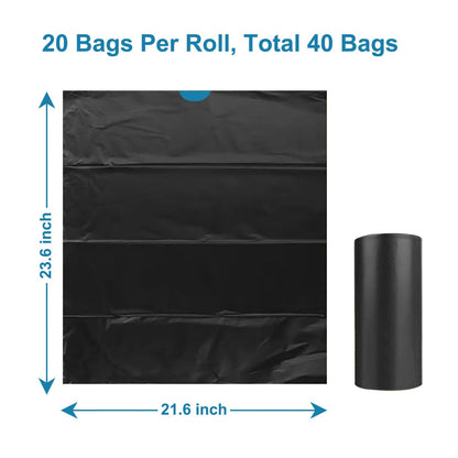 40 PCS Portable Toilet Bags with Drawstring, Biodegradable Porta Potty Bags - 8 Gallon Thickened Waste Bags Fit for 5 Gallon Bucket, Camping Poop Bag, Trash Bags for Home Boating Travel Outdoor