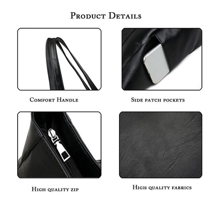 YXQSED Tote Bags for Women's PU Leather Big Purses and handbags ladies Waterproof Big Shoulder Bag