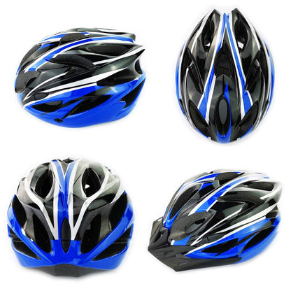 UPANBIKE Adult Bike Helmet - Adjustable One-Piece Safety Protection for Men and Women - Mountain and Road Cycling (Blue+Black)