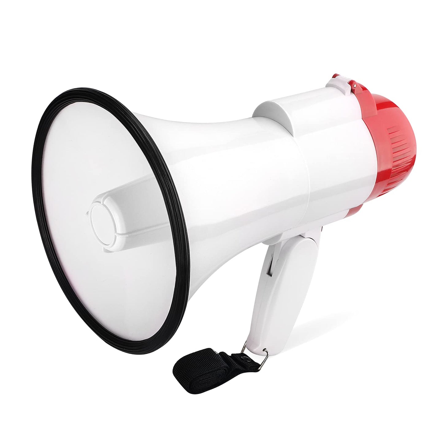 MGROLX Portable Megaphone Spearker/Bullhorn-with Built-in Siren/Alarm-Music-30 Watt Power & 800 Yard Range-Sliding Volume Adjustment-Powerful and Lightweight-ER46S (White, 6.3’’ x 10.0’’)